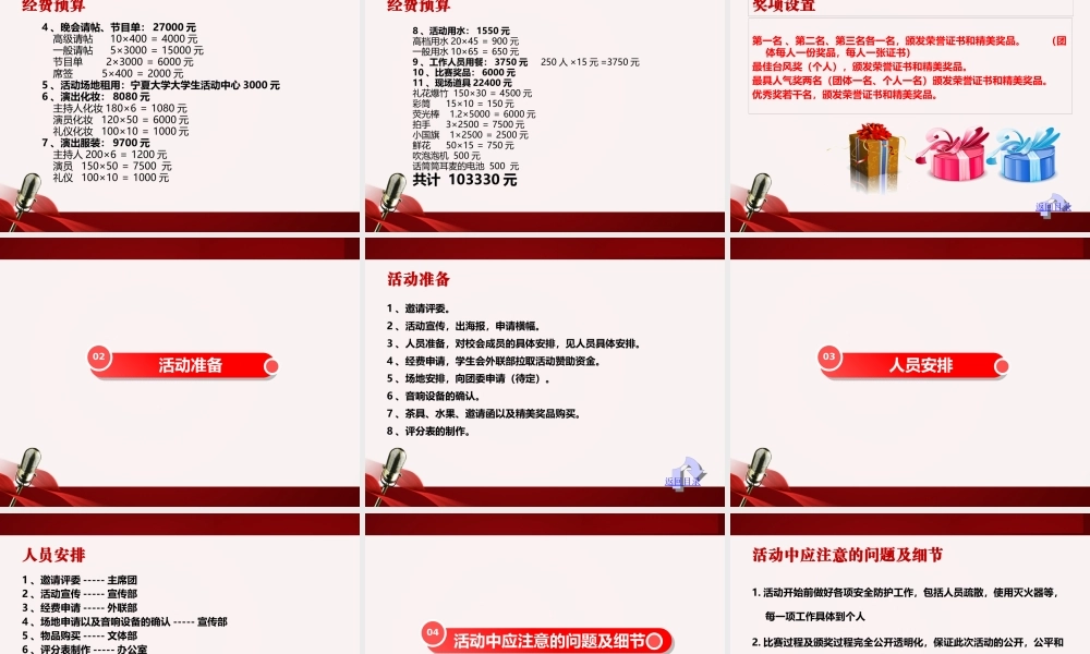 宁夏大学红歌会策划方案