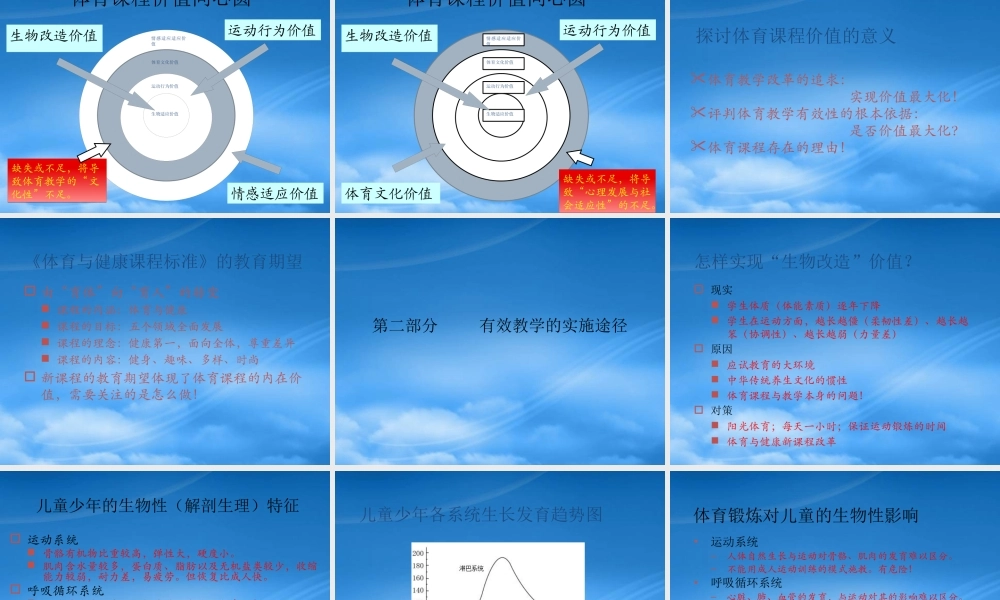 基于体育课程价值探索有效的体育教学