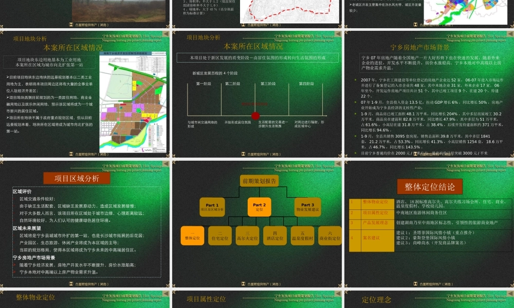 宁乡灰汤温泉高尔夫项目前期策划报告