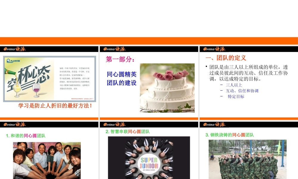 塑造企业同心圆精英团队(ppt ) 