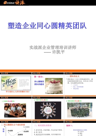 塑造企业同心圆精英团队(ppt ) 