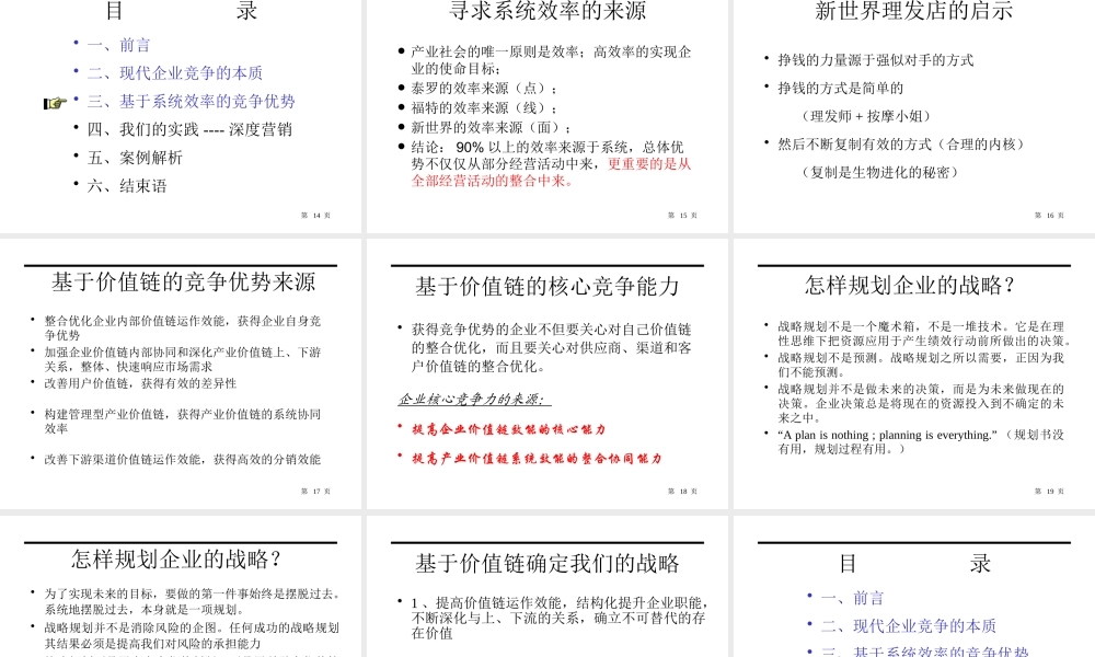 基于系统效率的竞争优势1