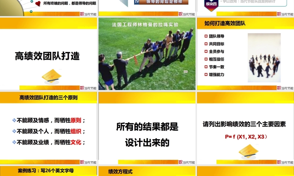 基于项目管理的团队领导力培训课程