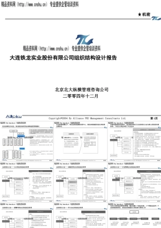 大连某公司组织结构设计报告