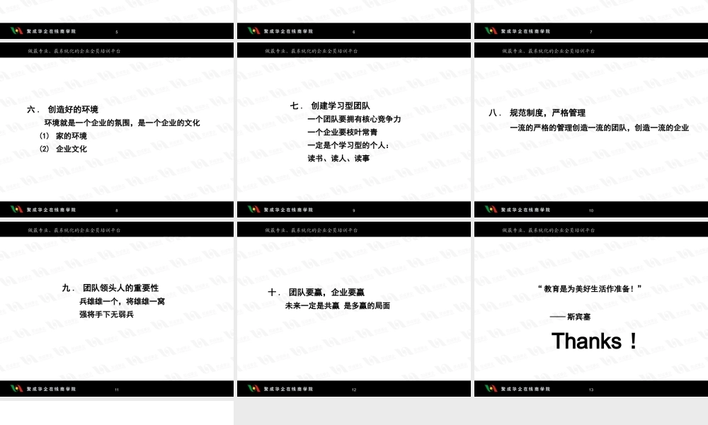 塑造鹰一样的个人，打造雁一样的团队（二）