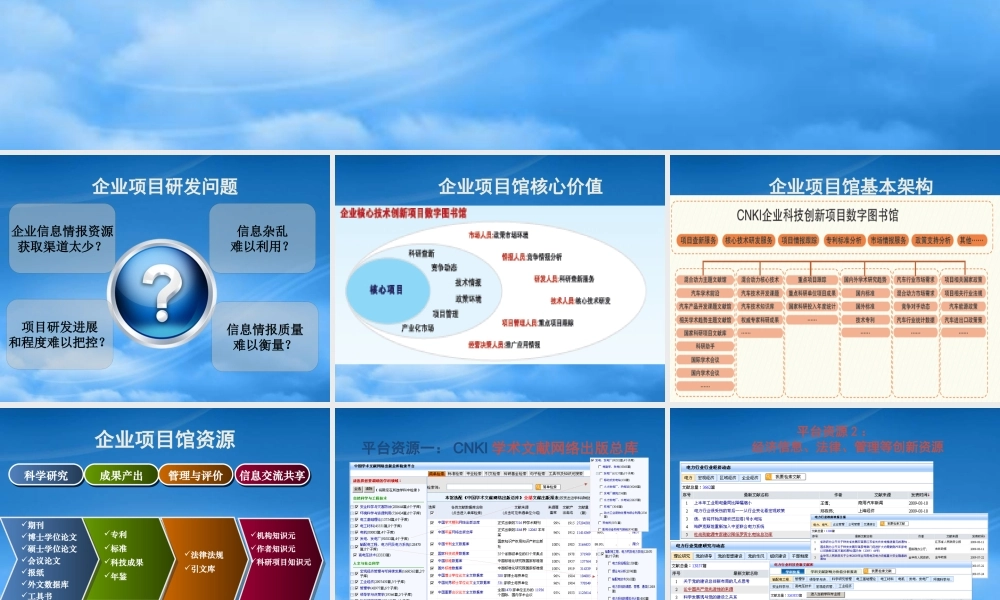 培训PPT--附项目馆培训PPT-CNKI企业项目馆
