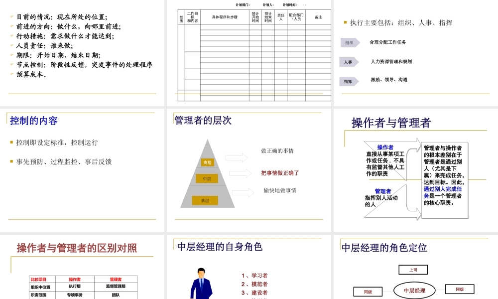 塑造优秀的中层管理者