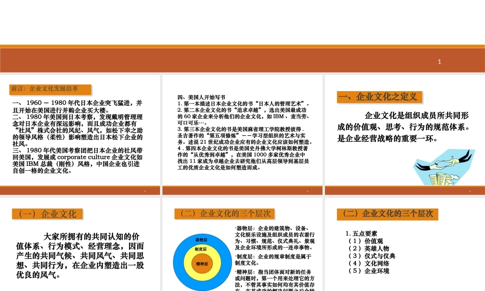 塑造优质的企业文化成就_流的企业（PPT95页)