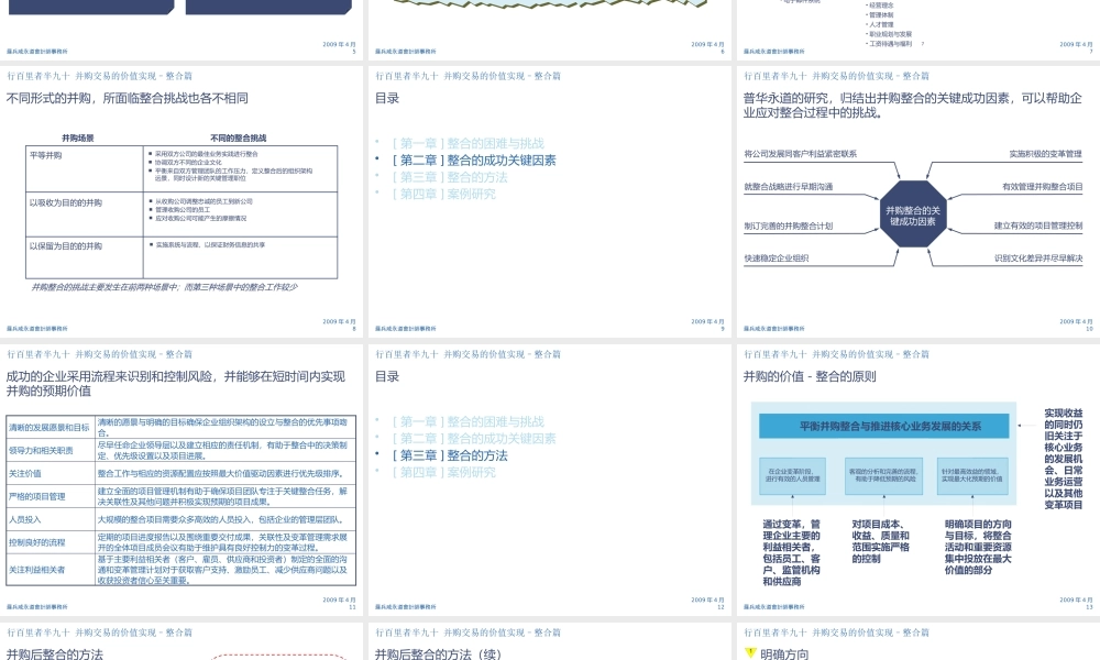 培训材料-并购交易的价值实现-整合篇v04