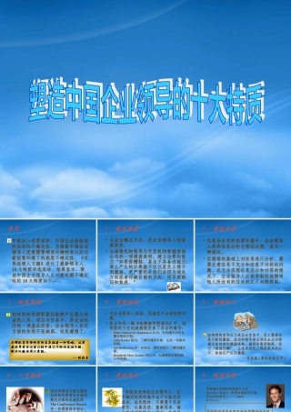 塑造中国企业邻导的十大特质