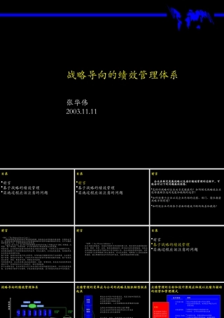 基于战略的绩效管理体系