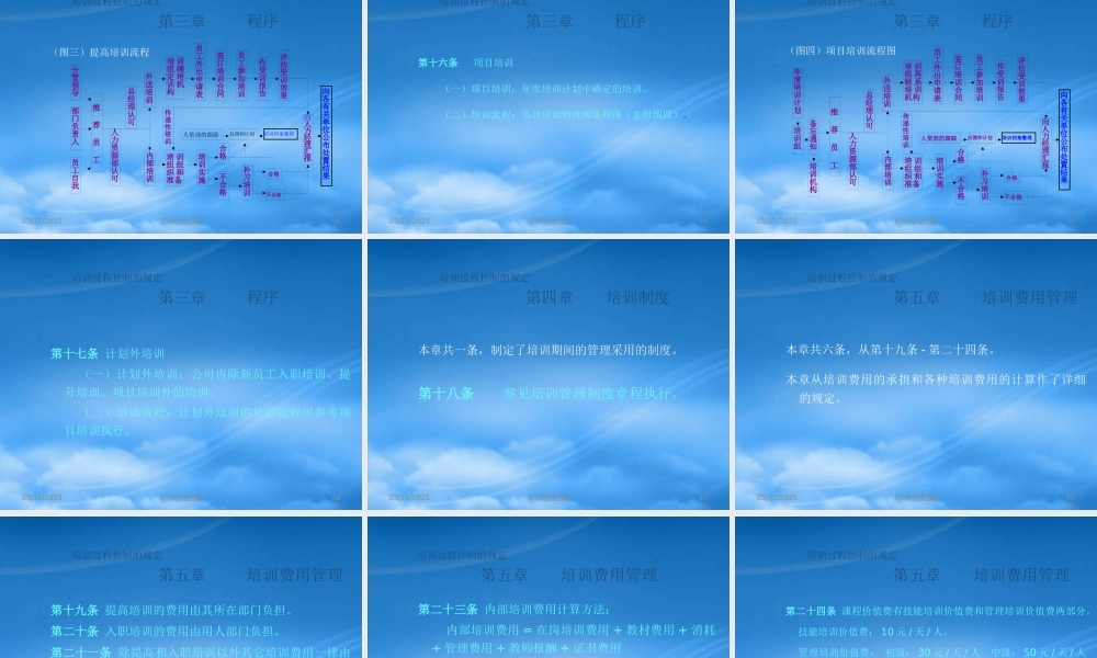培训的流程及培训费用的核算