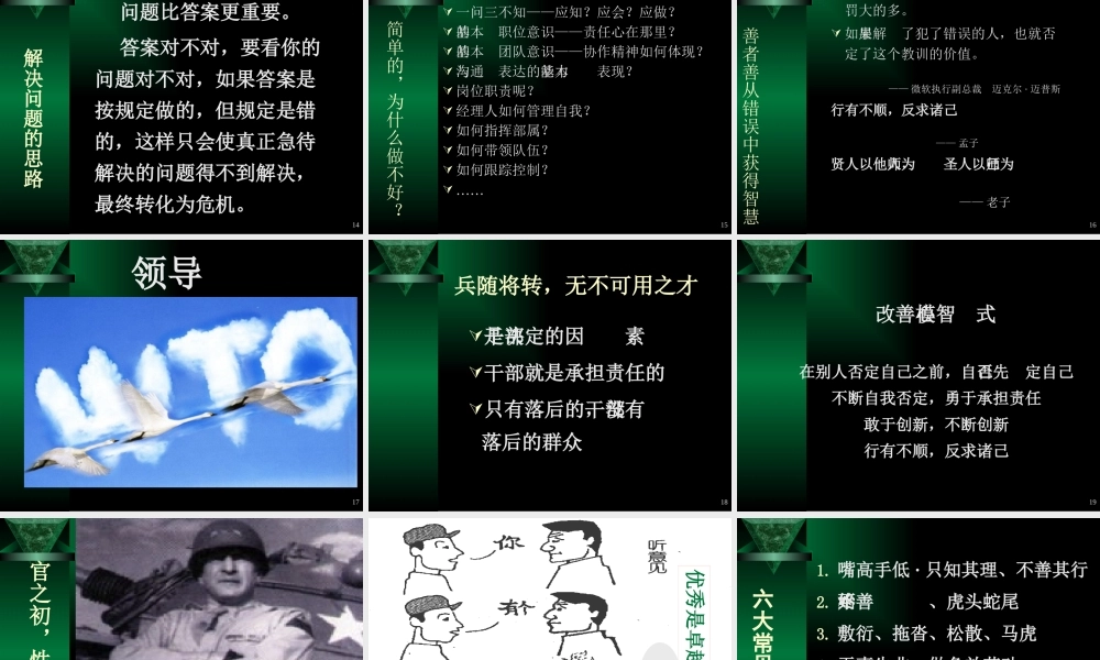 塑造卓越领导力与高效能执行力(PPT 153页)