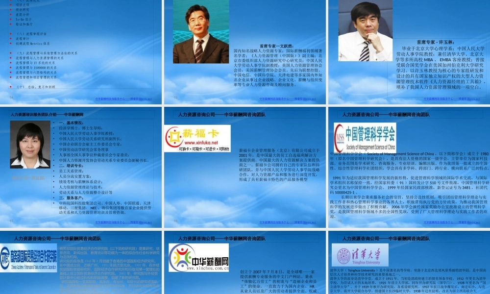 培训服务课程体系—业务流程管理