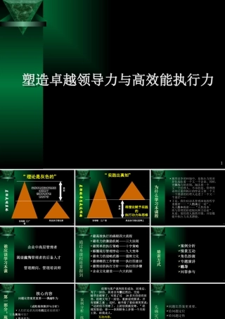 塑造卓越领导力与高效能执行力