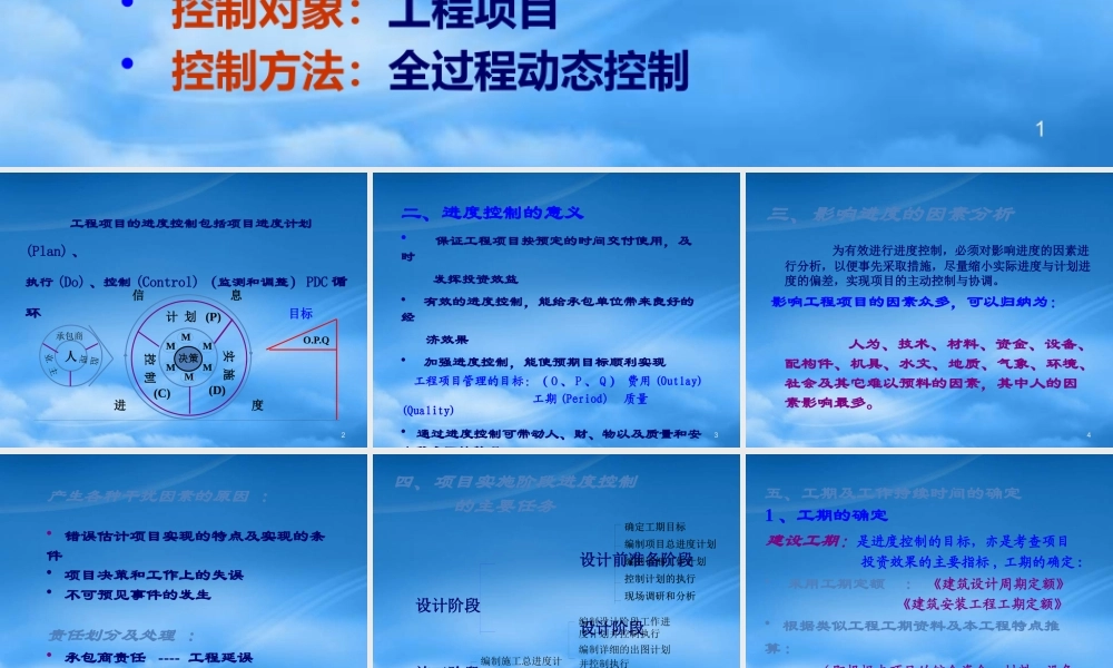 培训-工程项目进度控制