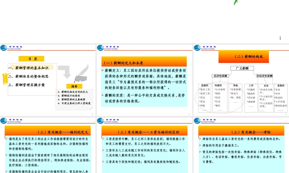 基于战略的薪酬管理实操与演练讲义