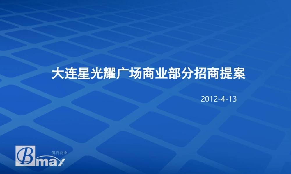 大连星光耀广场招商提案