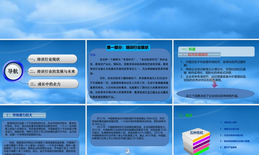 培训行业分析教材