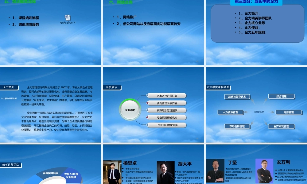 培训行业分析教材