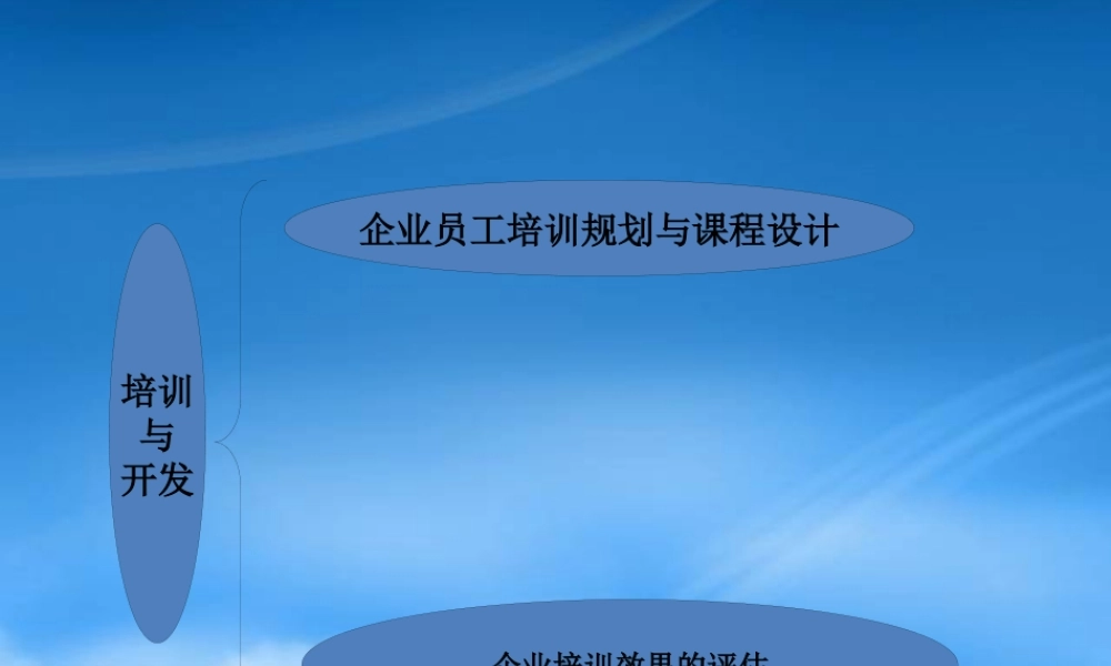 培训和开发项目设计与实施