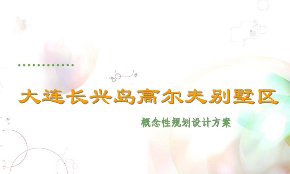 大连长兴岛低密度别墅区项目概念性规划设计方案_38p_前