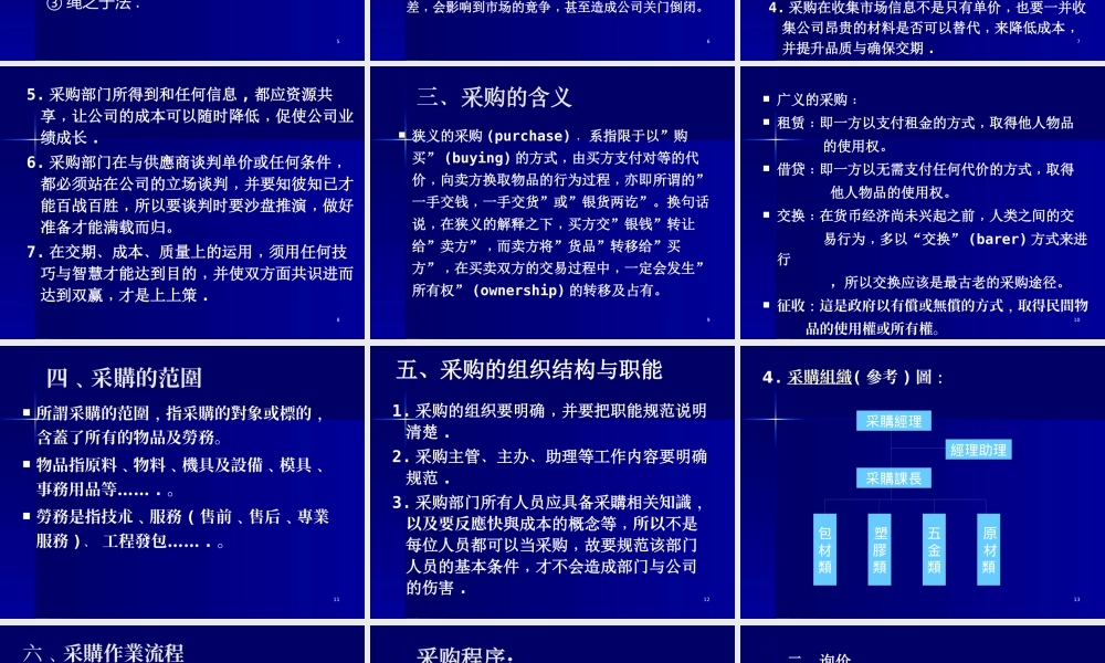 培训讲义：采购与协力厂商的管理