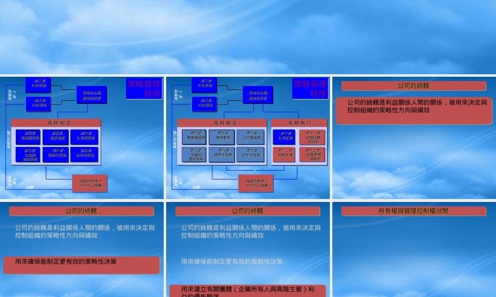 培训讲义：公司的统辖管理
