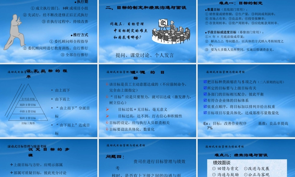 培训讲义：目标管理与绩效考核
