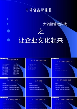 大领悟管理实战让企业文化起来（PPT 34页）