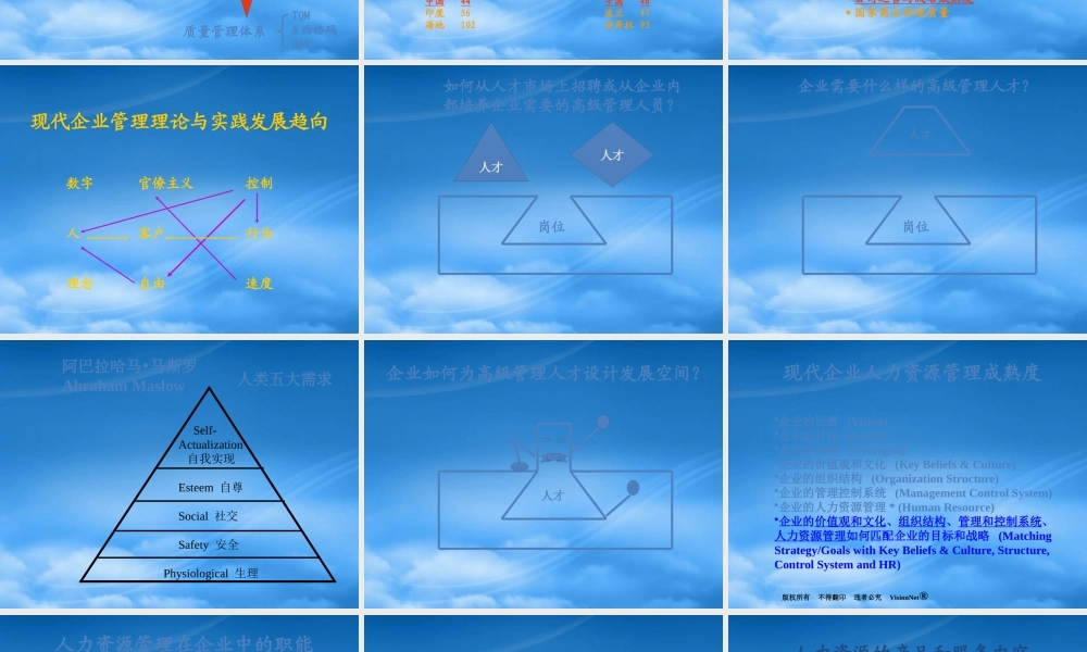 培训讲义：如何激励企业高级管理人员