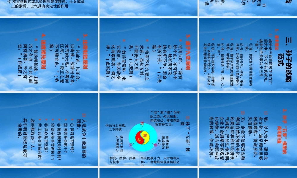 孙子兵法对新世纪企业战略的价值
