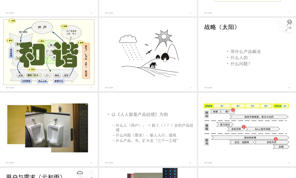 培训讲座人人都是产品经理PPT模板