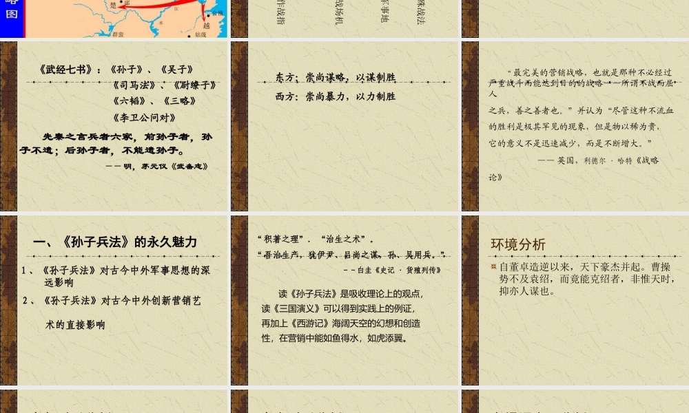 孙子兵法与创新营销艺术课件