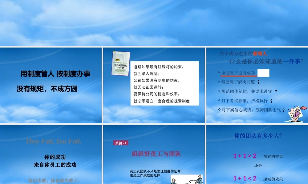 培训课件“领导能力与管理效率”
