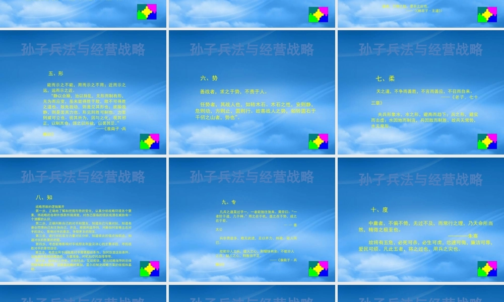 孙子兵法与经营战略