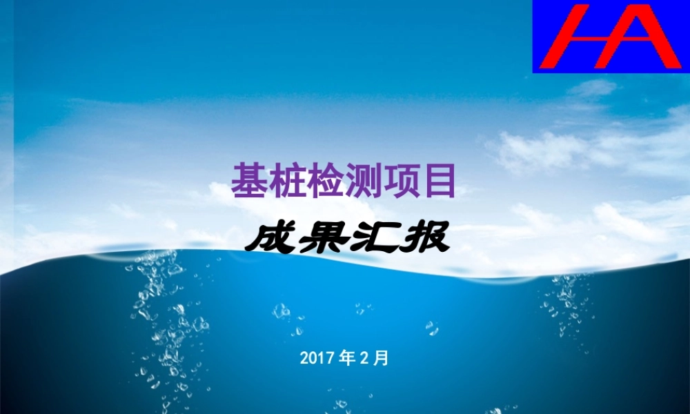 基桩检测项目成果汇报