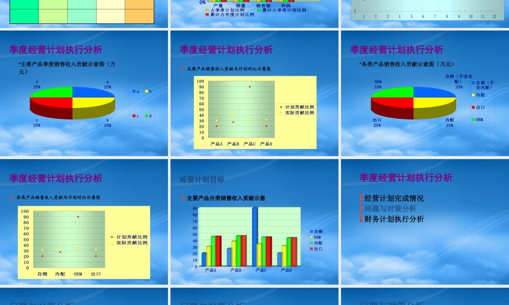 季度经营分析模板