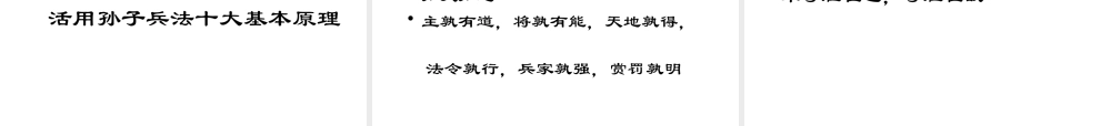 孙子兵法与企业管理培训讲义