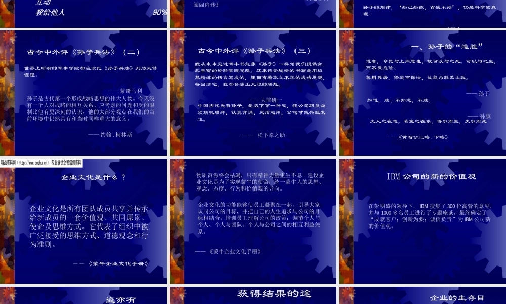 孙子兵法与企业经营谋略讲义