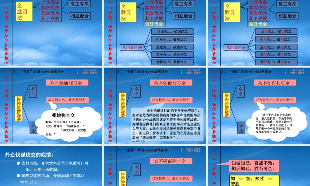 孙子兵法与企业经营战略教材