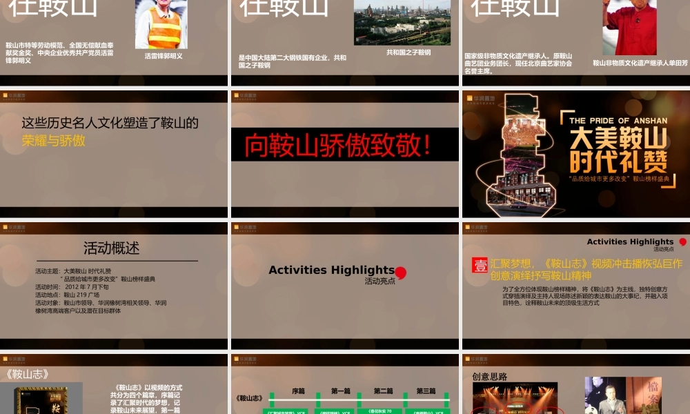 大美鞍山时代礼赞鞍山榜样盛典活动策划案