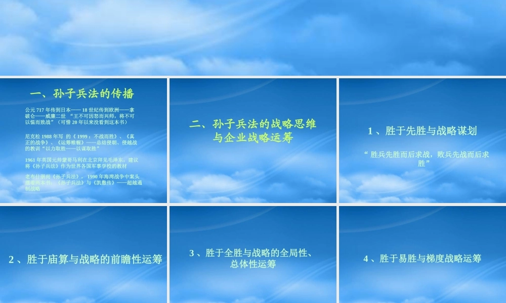 孙子兵法与商战策略