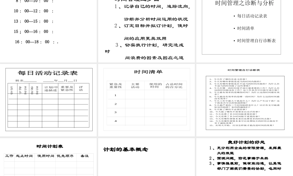 基业常兴培训资料：自我成长--时间管理