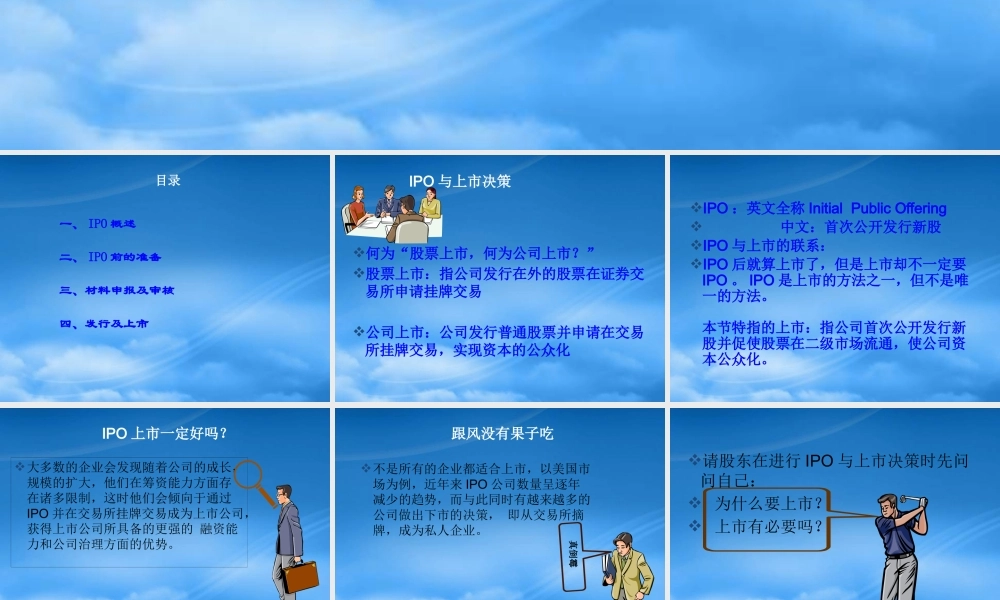 境内企业IPO流程及要点分析课程