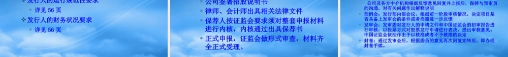 境内企业IPO流程及要点分析课程