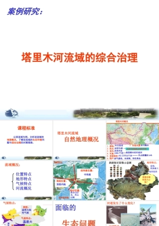 塔里木河流域的综合治理