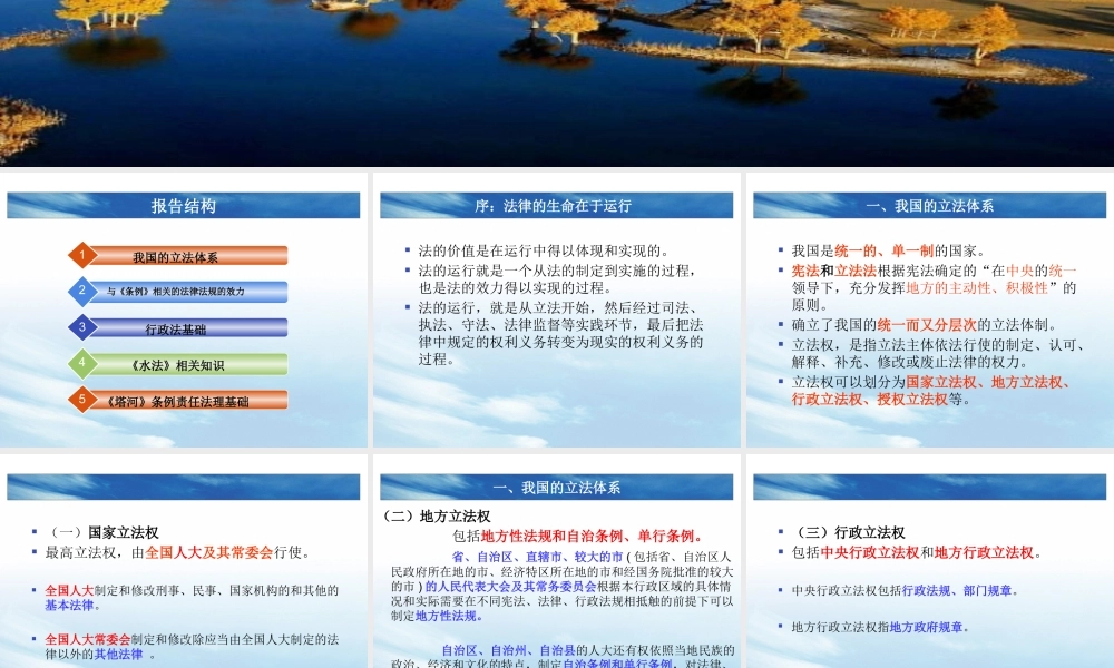 塔里木河流域水资源管理条例宣讲专题修正