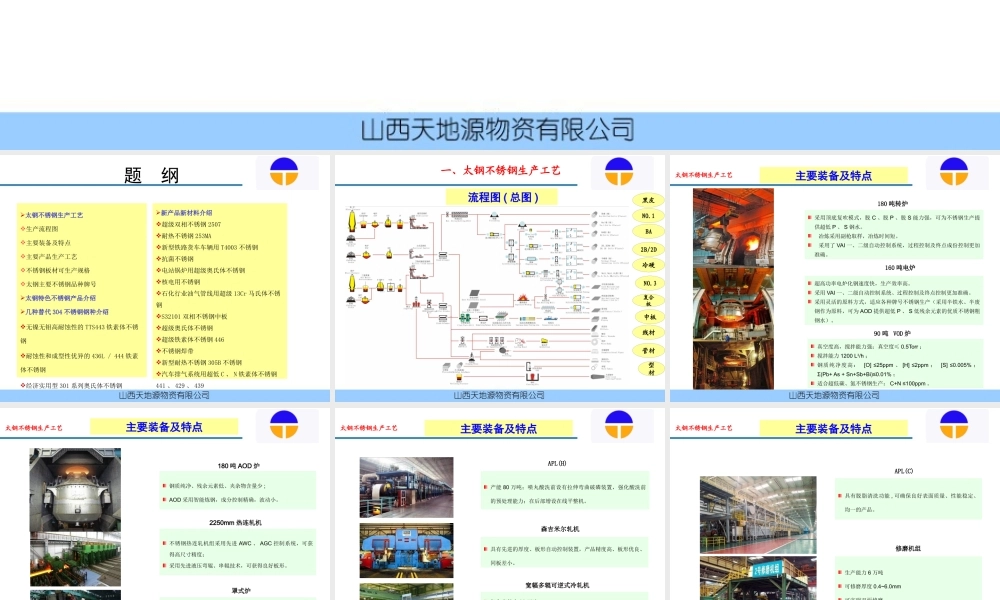 太钢不锈钢产品介绍