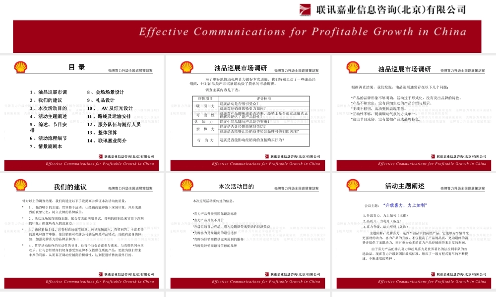 壳牌喜力全国巡展策划案